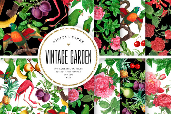 Black White Garden Seamless Patterns: A Timeless Design Resource for Modern Creatives