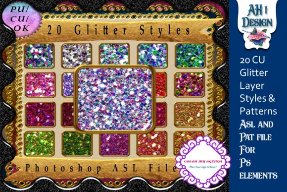 Elevate Visuals: 20 PSE Glitter Layer Styles