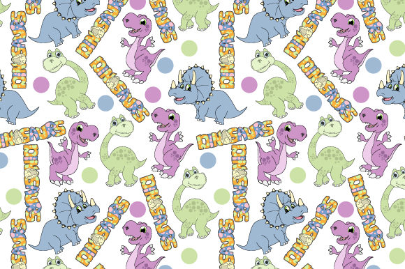 Funny Dinosaur Seamless Pattern for Playful Design Work