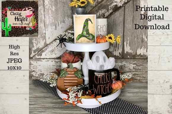 Halloween Green Witch Hat Printable JPEG for Creative Projects