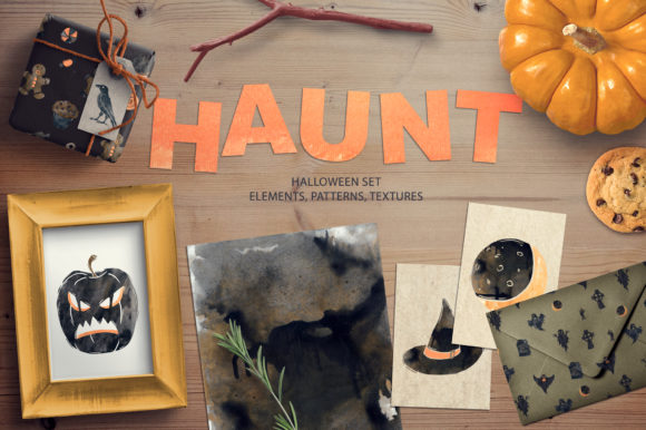 HAUNT. Halloween Set.: Your Creative Toolkit for Spooky Season Projects
