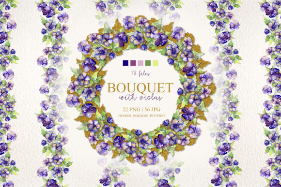 The Art of Floral Design: Exploring the Bouquet with Violas Watercolor Set for Creative Projects