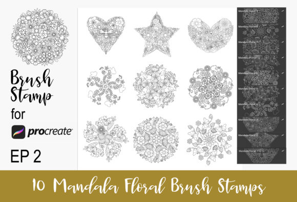 Unlock Your Creative Potential with Procreate Stamp Brushes for Mandala and Floral Designs